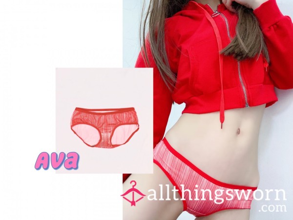 #1-8 XS TINY Silky Nylon Red Low-waisted Bikini