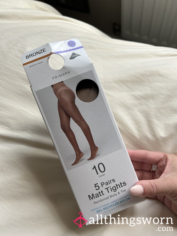 10 Denier Nude, Matt Tights. Size XL