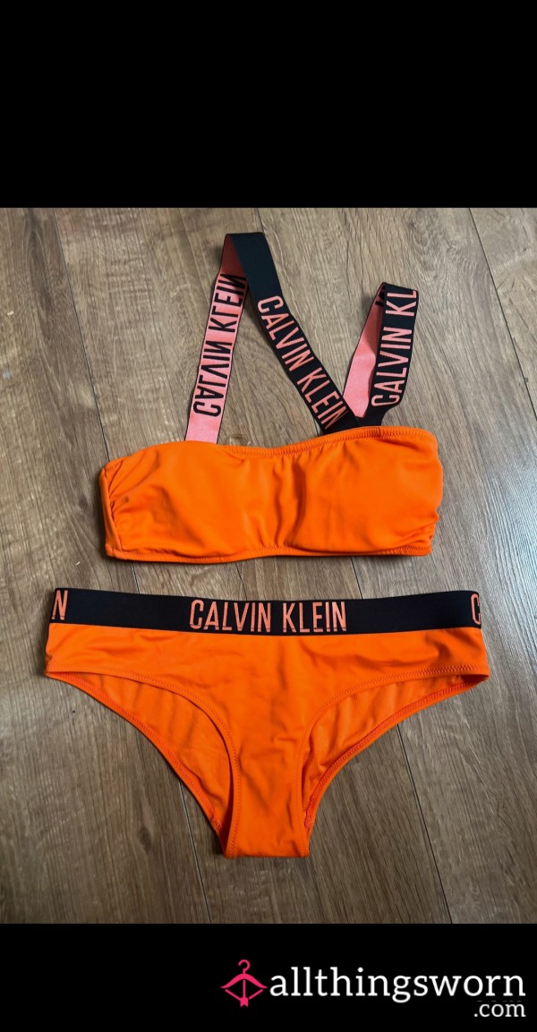 2 Peice Calvin Kleins Orange And Black