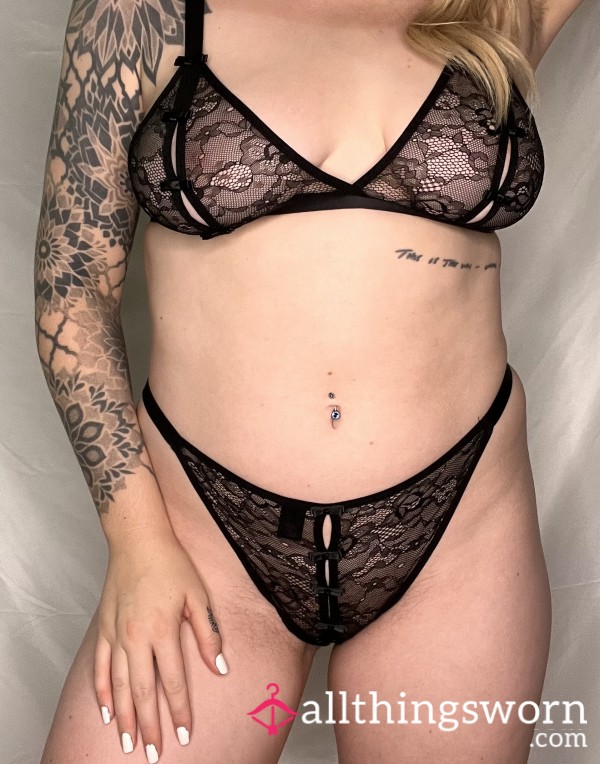 2 Piece Crotchless Lingerie