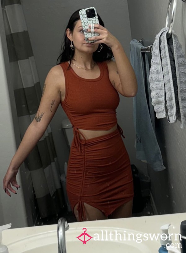 2 Piece Red/dark Orange Set