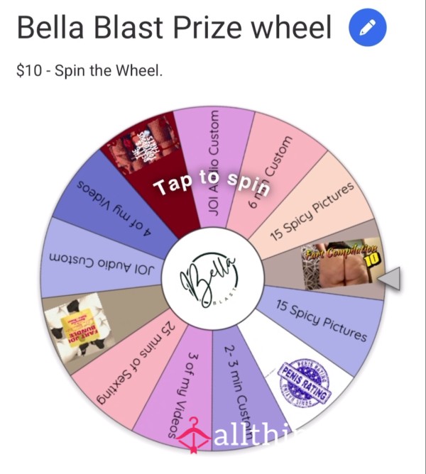 3 Day Only!  My Wheel  - $10 - Value $25-150