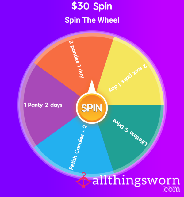 $30 Spin The Wheel (panties, Socks, G Drive, Sweets)