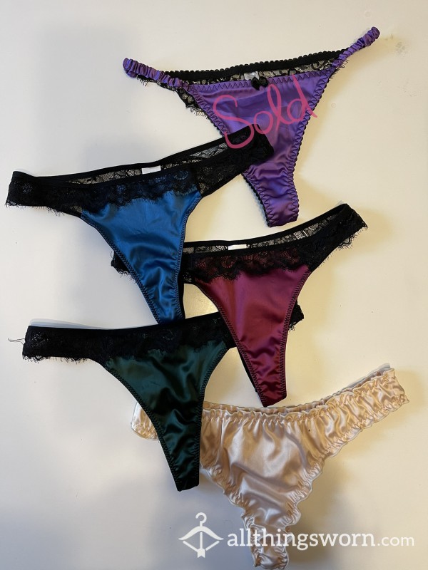 48h Satin Thongs 🎀 - Size M