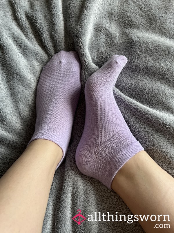 3 Day Wear Purple Sneaker Socks