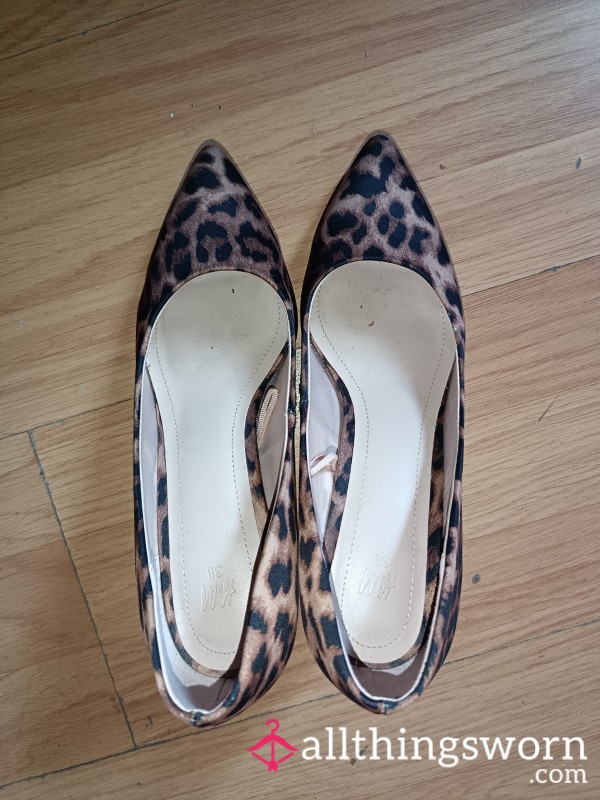 A Little Video Of Taking Beautiful Leopard Heels On And Off