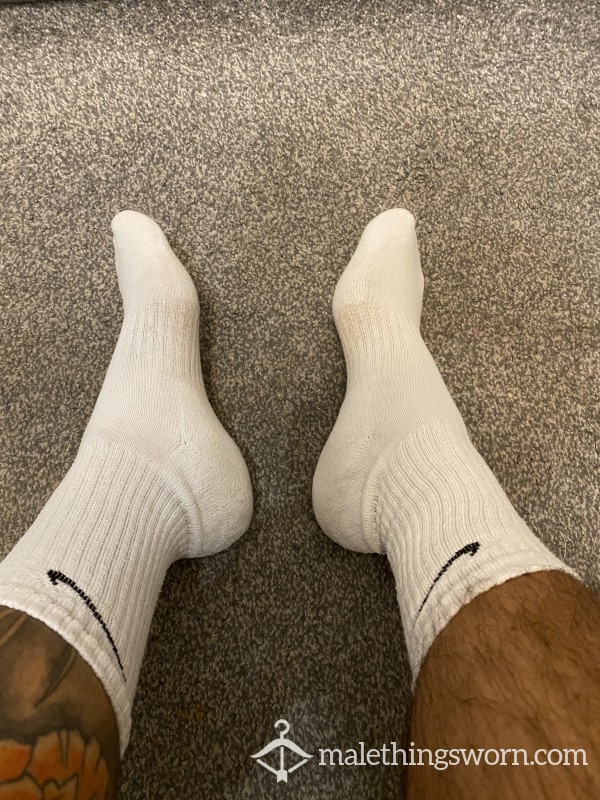 Abused White Sport Socks