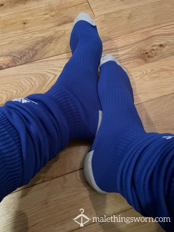 SOLD - Adidas Milano 16 Blue Areoready Soccer Football Long Sports Socks