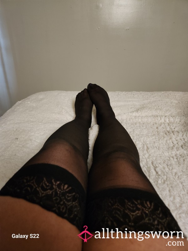 All Black Lace Stockings That Are Soft On Your Skin