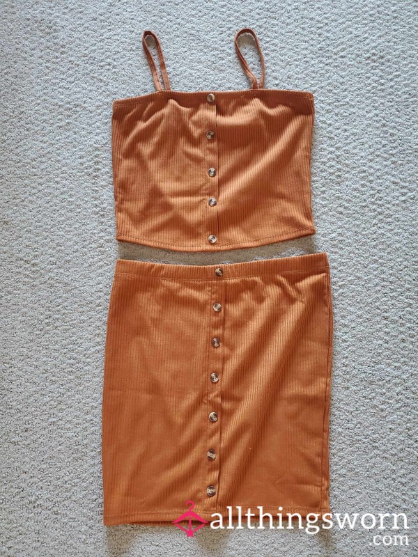 Amber Crop Top And Skirt Set