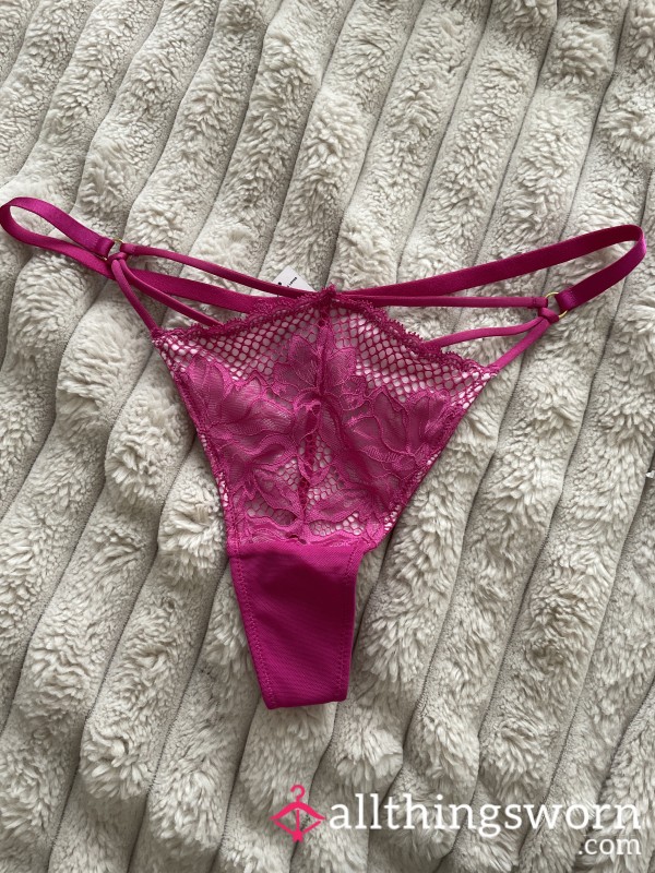 Ann Summers Hot Pink Thong - Size 12