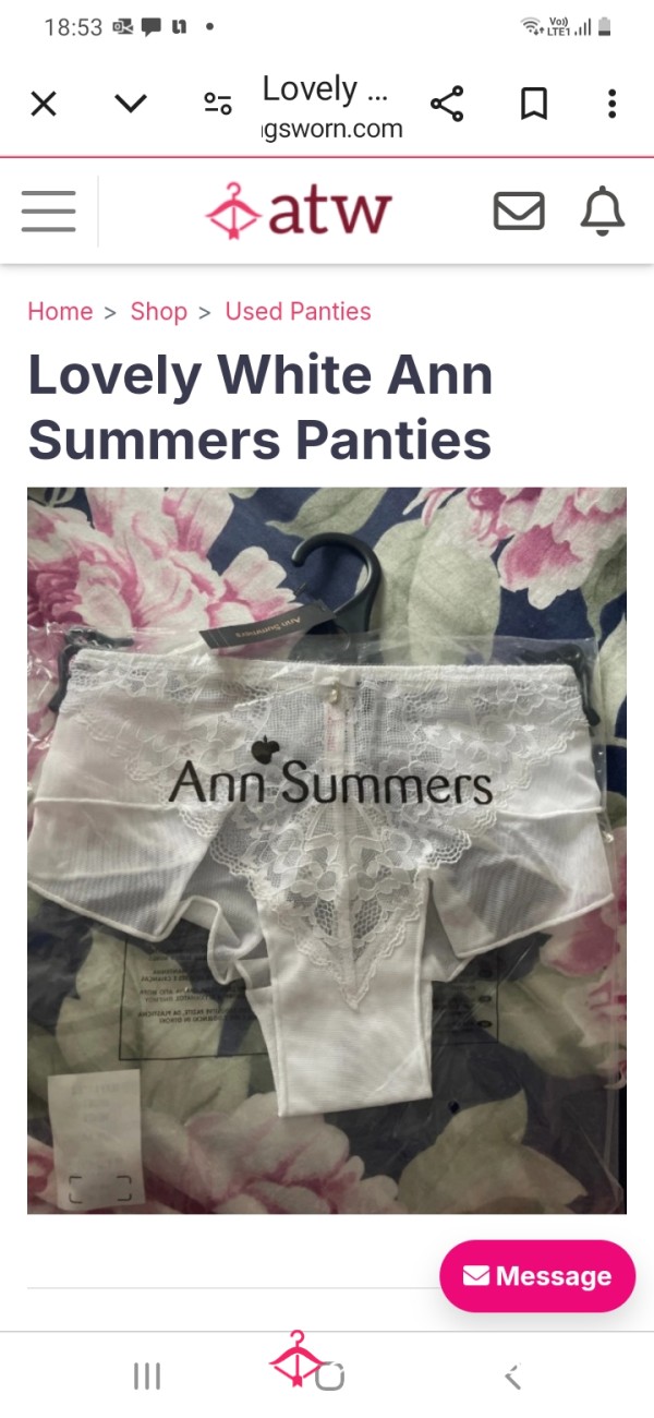 Ann Summers White Panties