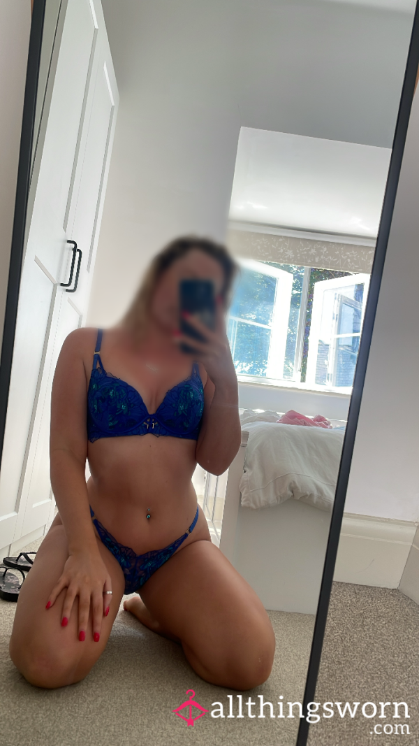 Anne Summers Matching Blue Lacey Set