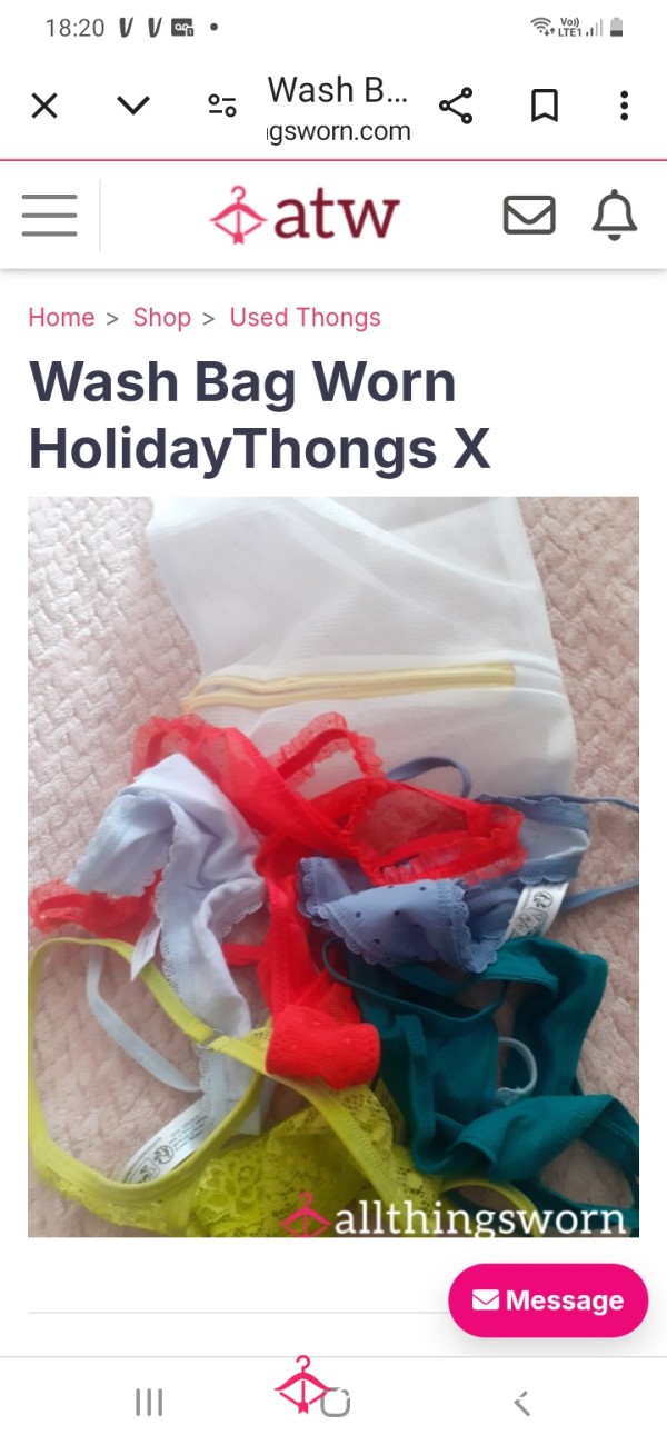 Bag Of Holiday Thongs X