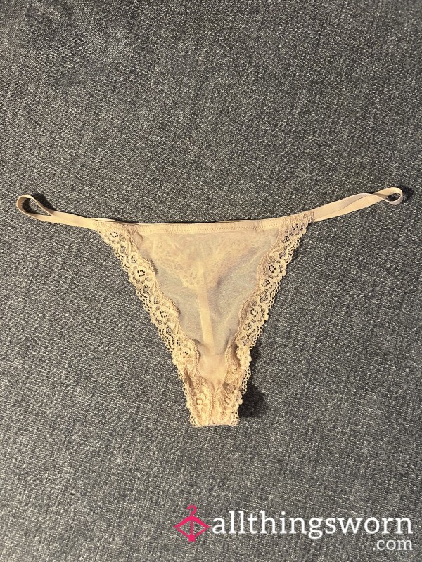 Beige Lace Gstring/Thong