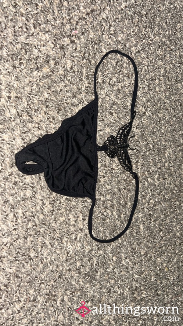 Black Butterfly Thong