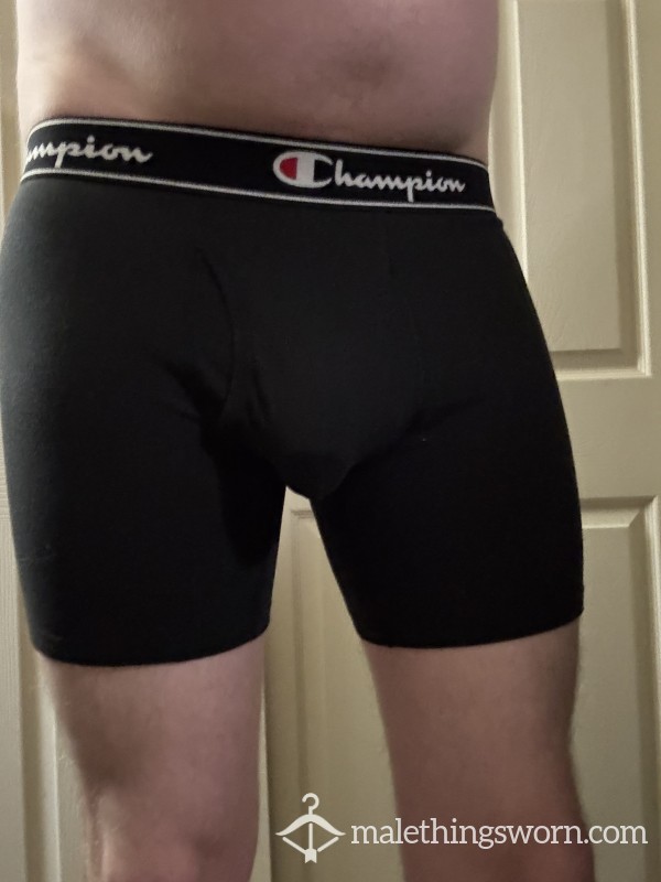 Black Champion Boxer Briefs L