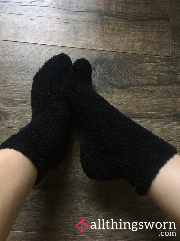 Black Fuzzy Socks