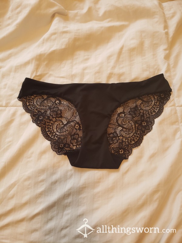 Black Lace Full Coverage Panties