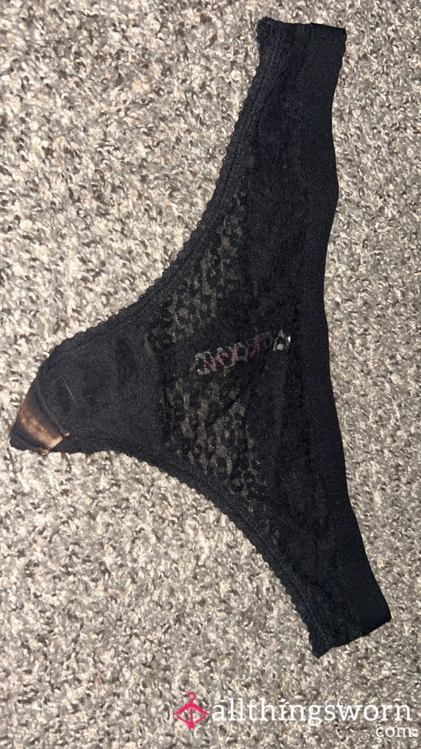 Black Lace Victoria Secret Thong