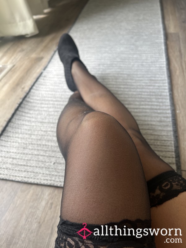 Black Lacey Stockings