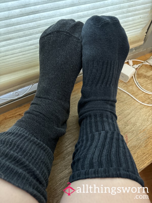 Black Long Work Socks