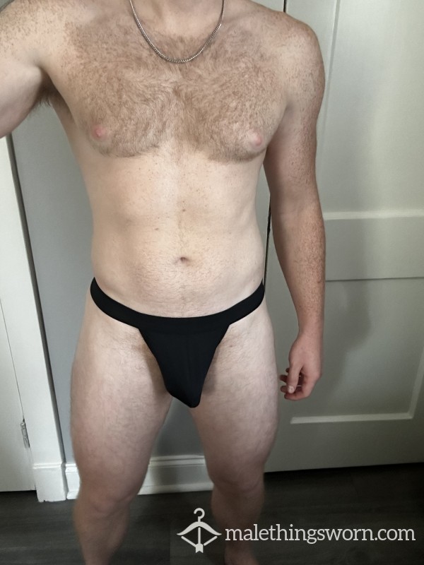 Black Nylon Thong