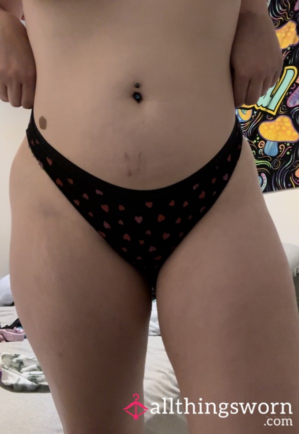 Black Panties With Hearts 🖤❤️