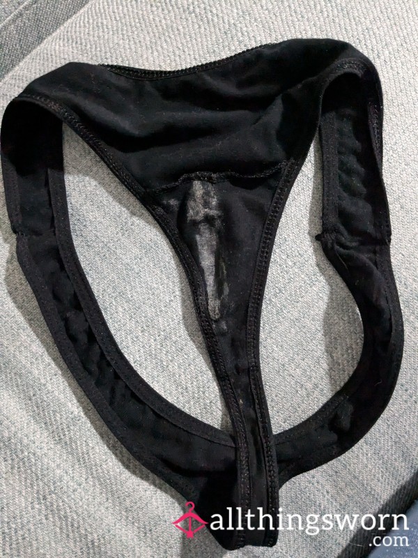 Black Thong Ready To Be Posted To You!