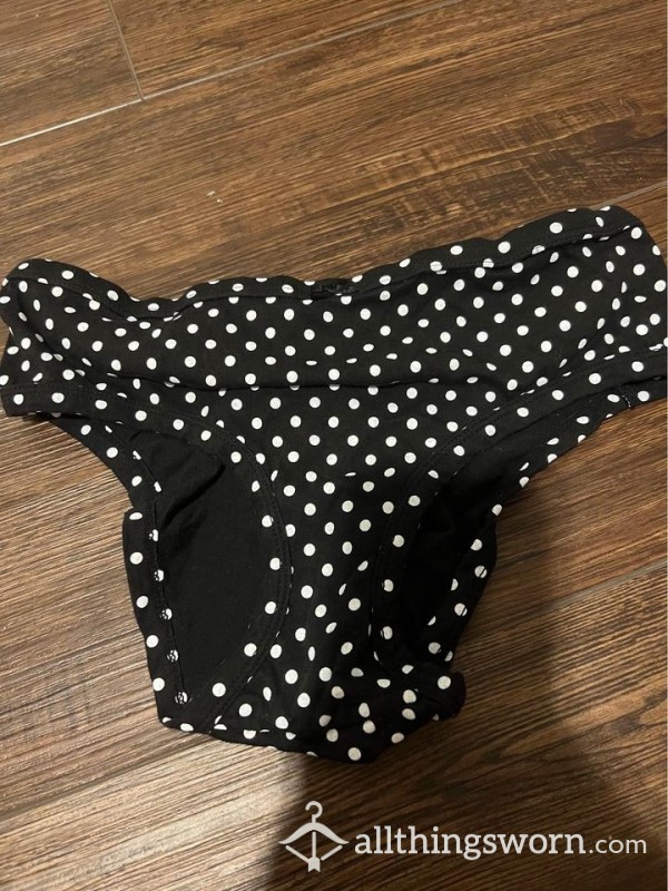 Black & White Polkadot Panties