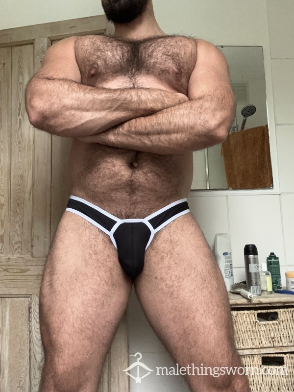 Black White Trim Mini Brief XXL