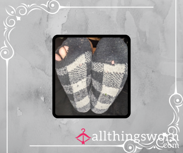 Black&White Thick Holey Socks