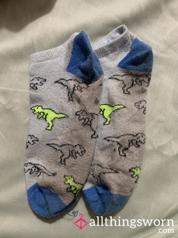 Blue & Green Dino Socks