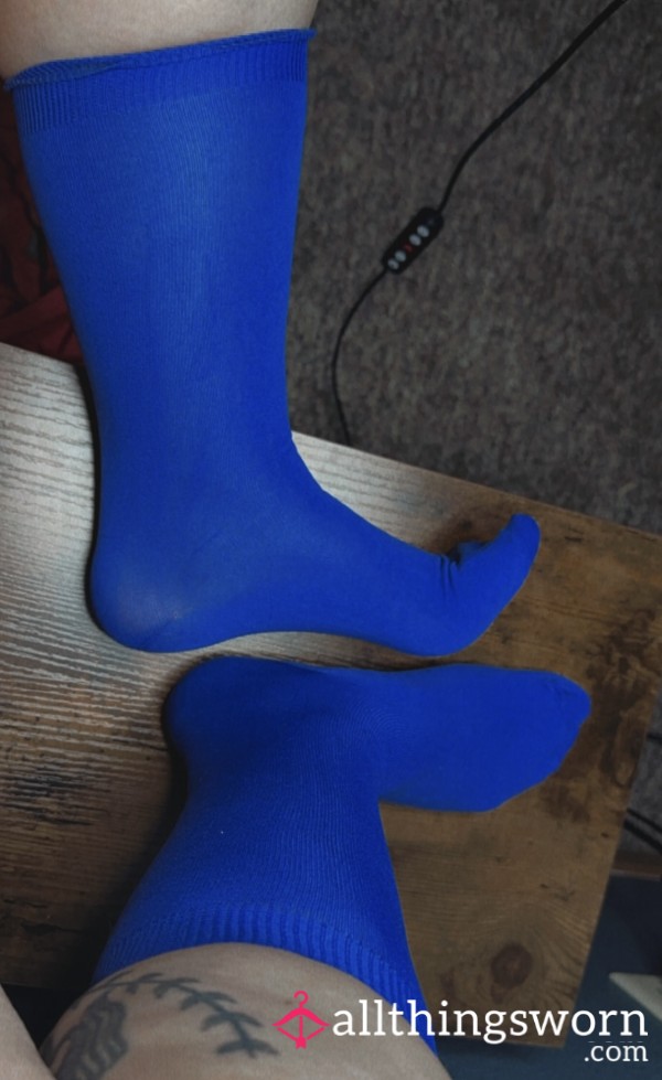 Blue Nylon Socks