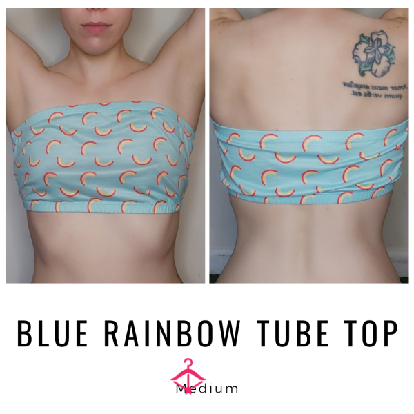 BLUE RAINBOW TUBE TOP