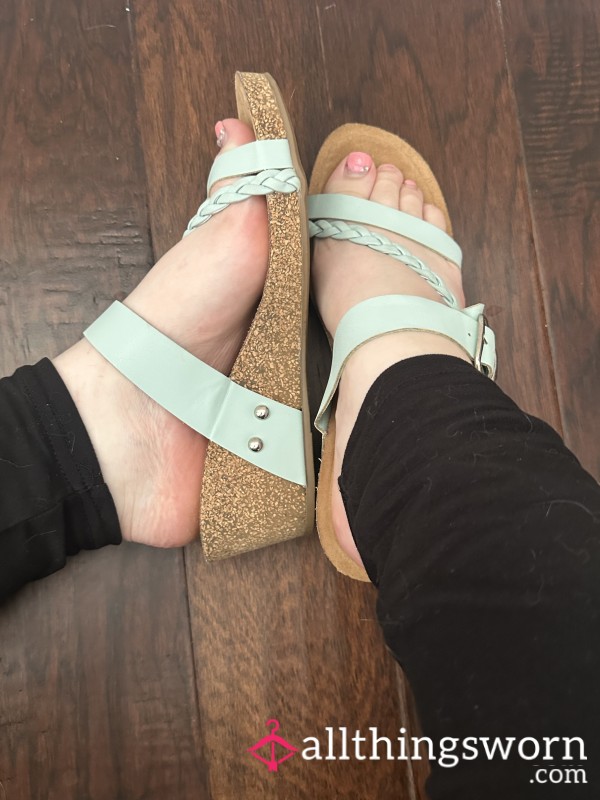 Blue Sandal Wedges!