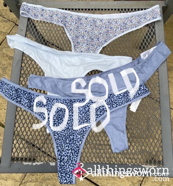 Blue Cotton Thongs- Size Large 💙