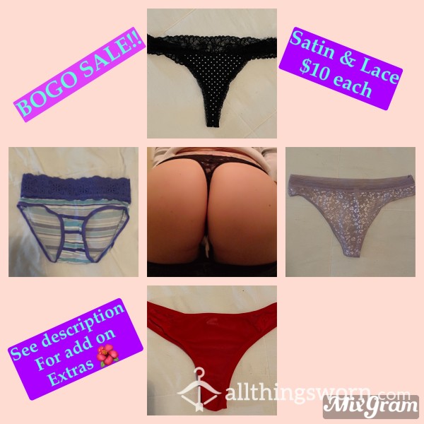 🌺BOGO Silk And Lace Panties🌺