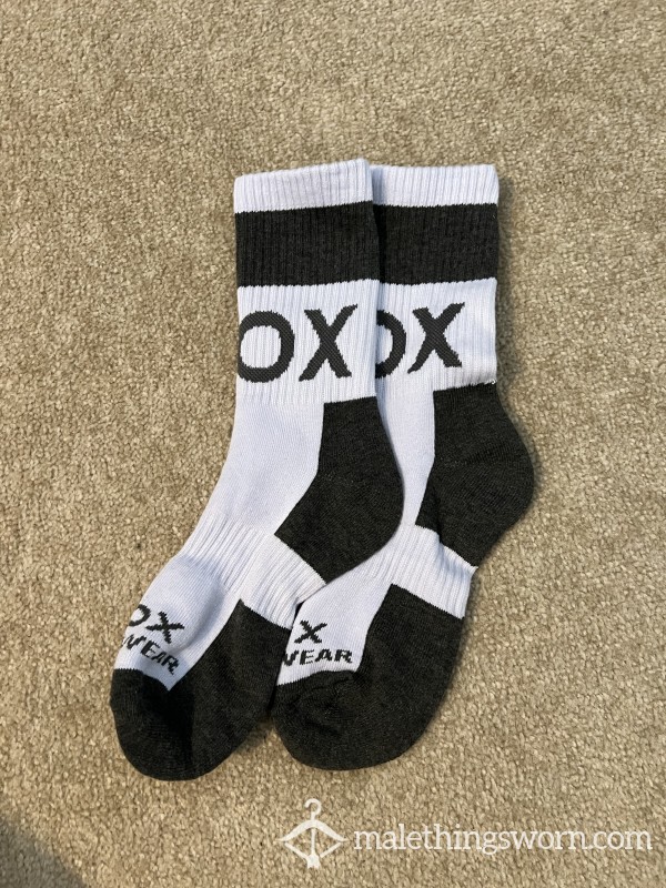 Box Grey White Socks