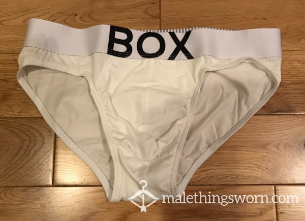 BOX Menswear Tight Fitting White Briefs (S) Ready To Be Customised For You!