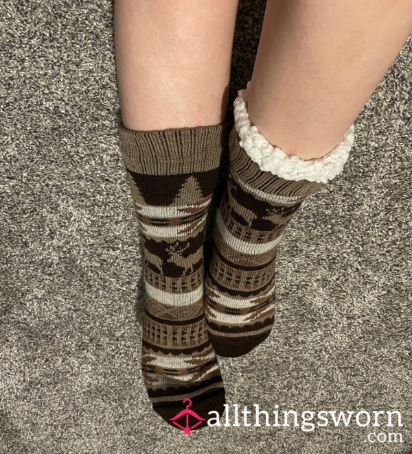 Brown Slipper Socks