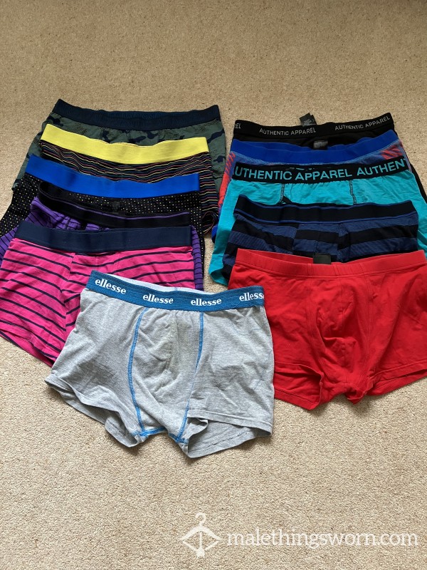 Bundle Of 11 Pairs Of Boxer Briefs Size L