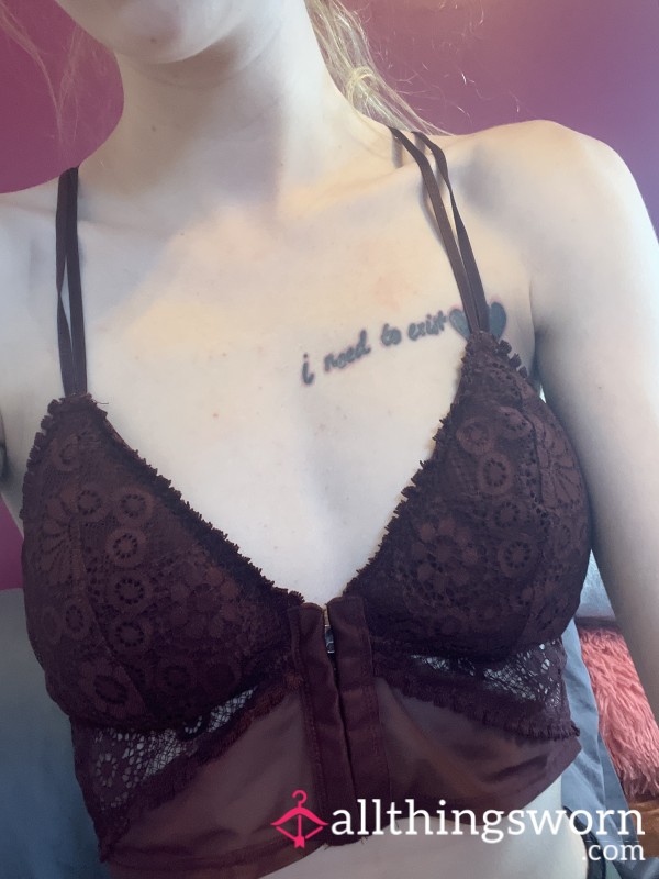 Burgundy Lace Bra