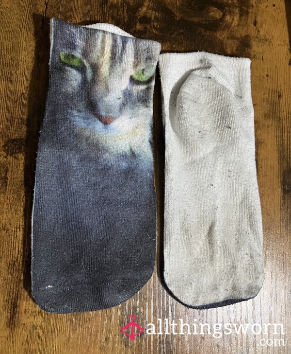 Cat Thin Ankle Socks - Includes US Shipping & 24 Hr Wear