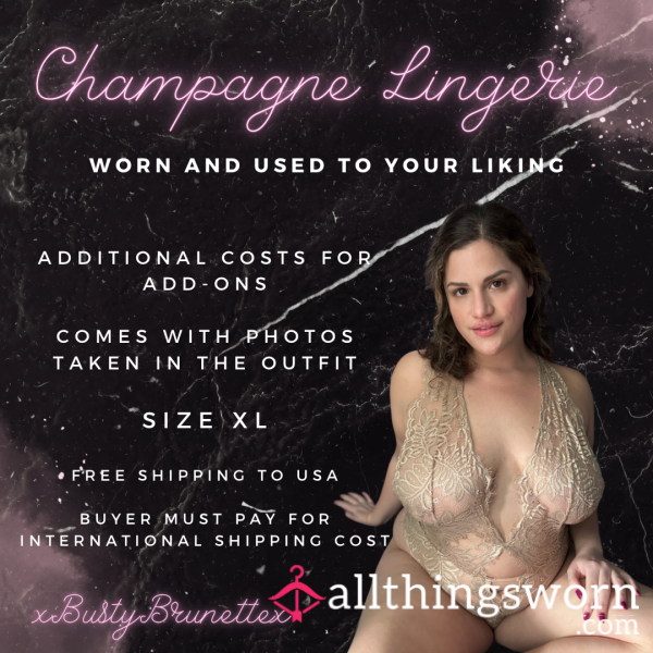 Champagne Lingerie Teddy XL