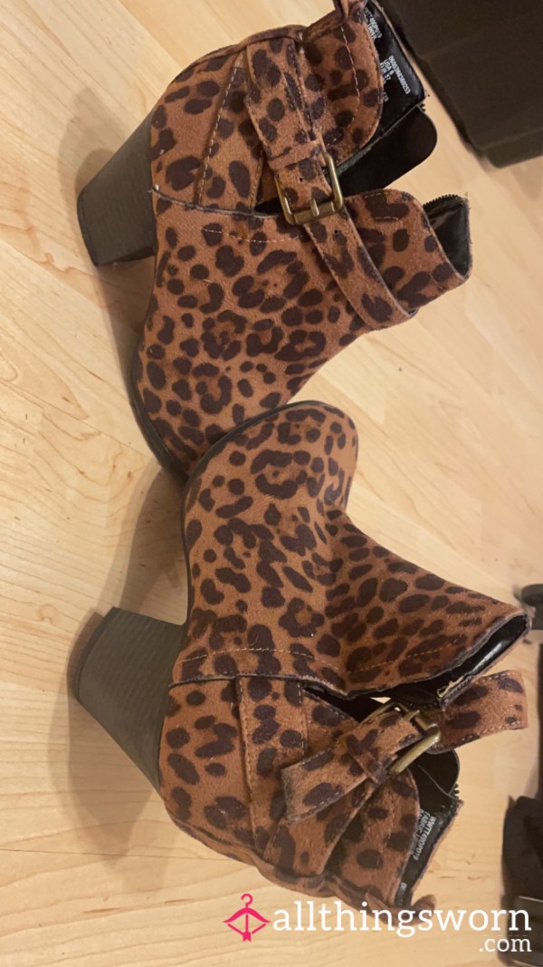 Cheetah Print Booties