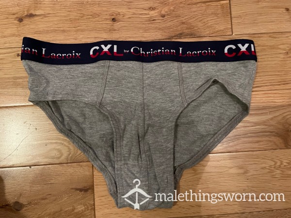Christian Lacroix CXL Grey Briefs (M) Ready To Be Customised For You!