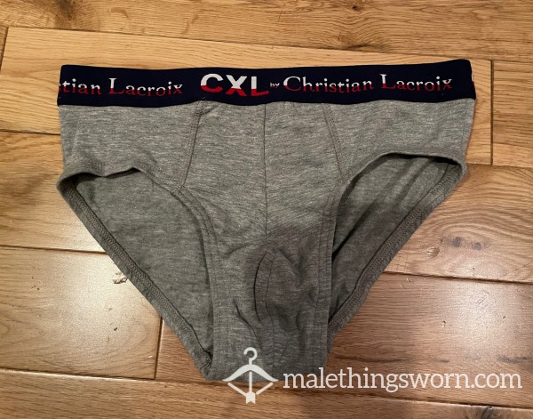 Christian Lacroix CXL Grey Briefs (S) Ready To Be Customised For You!