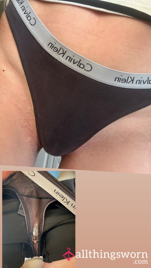 CK Black Thong,soooo Creamy 🤤🤤+few Pics Included