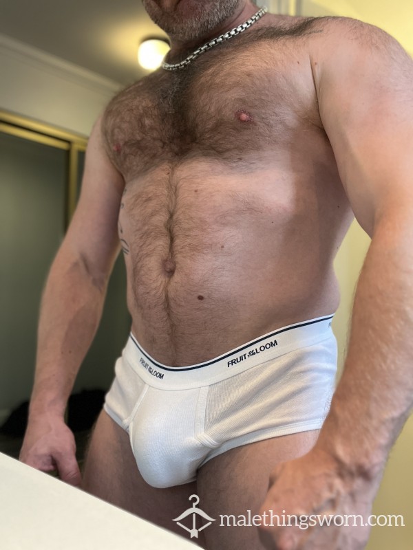 Musky, Ripe Muscle Daddy White - Fruit Of The Loom Briefs